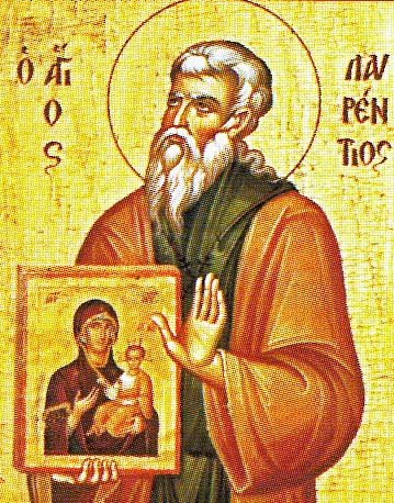 Прп. Лаврентий. Икона. Греция. XX в.