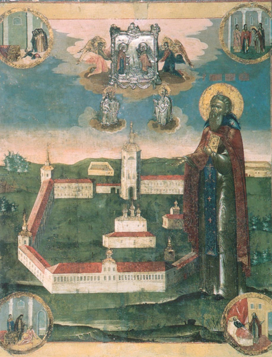 Прп. Никандр Псковский. Икона. Россия. Конец XVIII в.