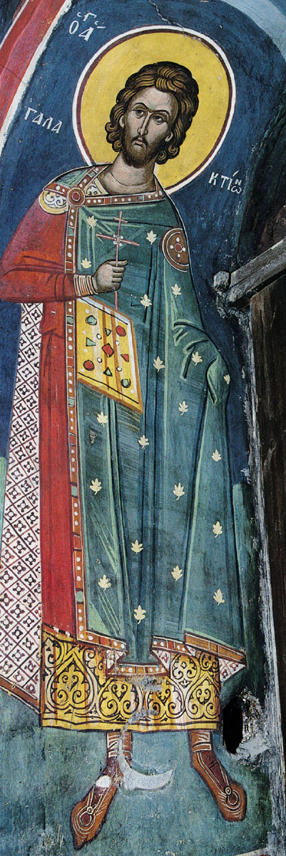 Мч. Галактион. Тзортзи (Зорзис) Фука. Фреска. Афон (Дионисиат). 1547 г.