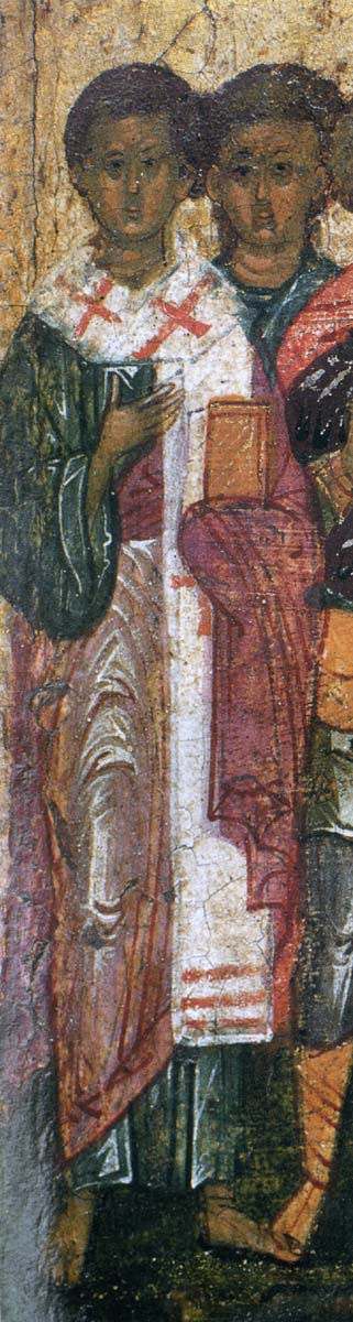 Минея годовая (свв. Милий Персидский и Орест). Икона. Русь. 1-я половина XVI в. Музей икон. Реклингхаузен. Германия.